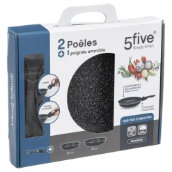 3S. x Home Lot de 2 poêles pierres et poignée D24et28 Online