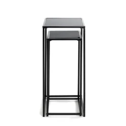 3S. x Home Lot de 2 porte plantes acier laqué noir Online