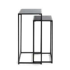 3S. x Home Lot de 2 porte plantes acier laqué noir Online