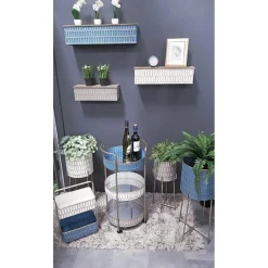 3S. x Home Lot de 3 porte plantes Multicolore en Métal laqué Discount