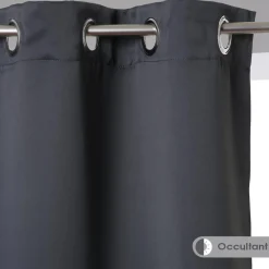 3S. x Home Lot de 2 rideaux occultants gris foncés 135X240 Hot