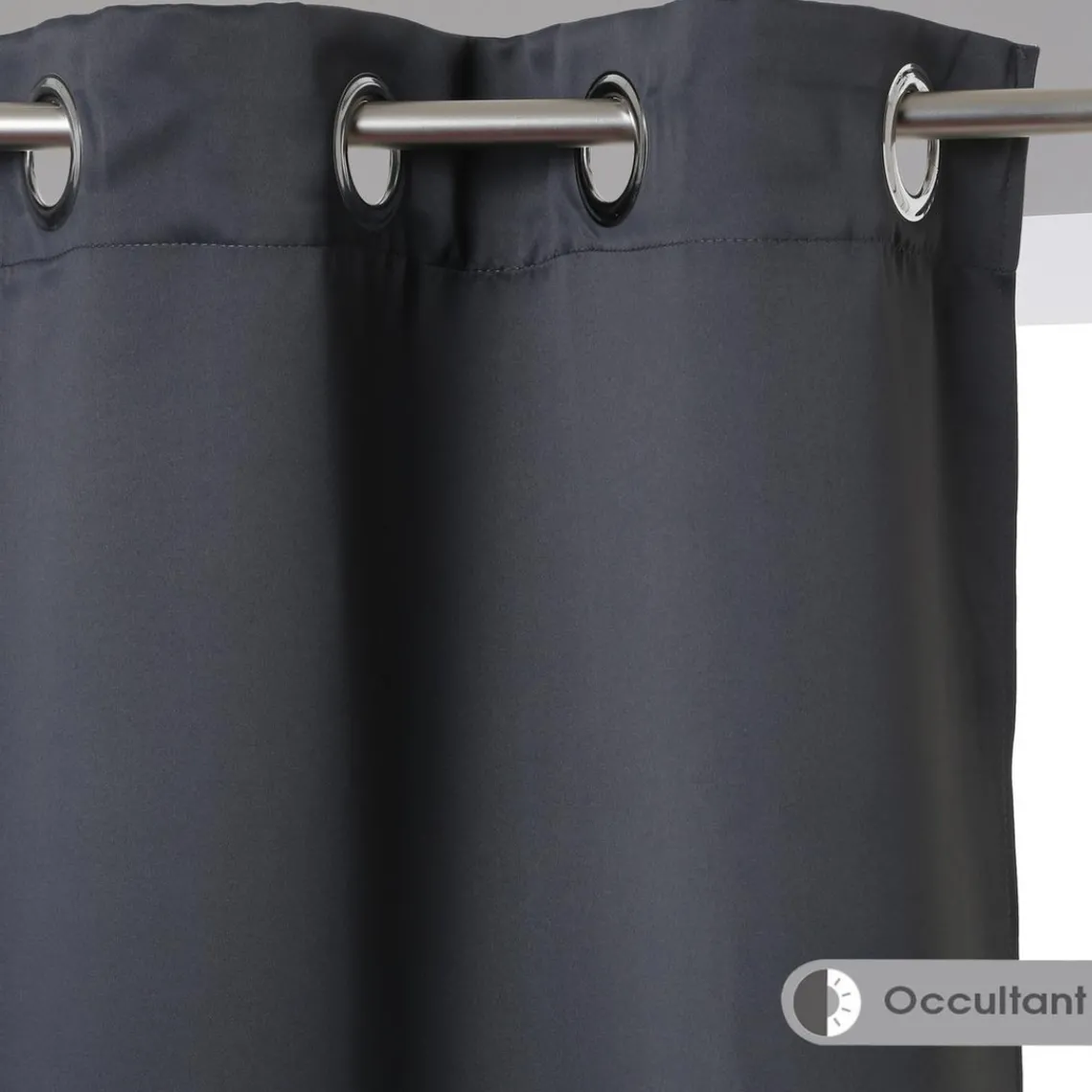 3S. x Home Lot de 2 rideaux occultants gris foncés 135X240 Hot