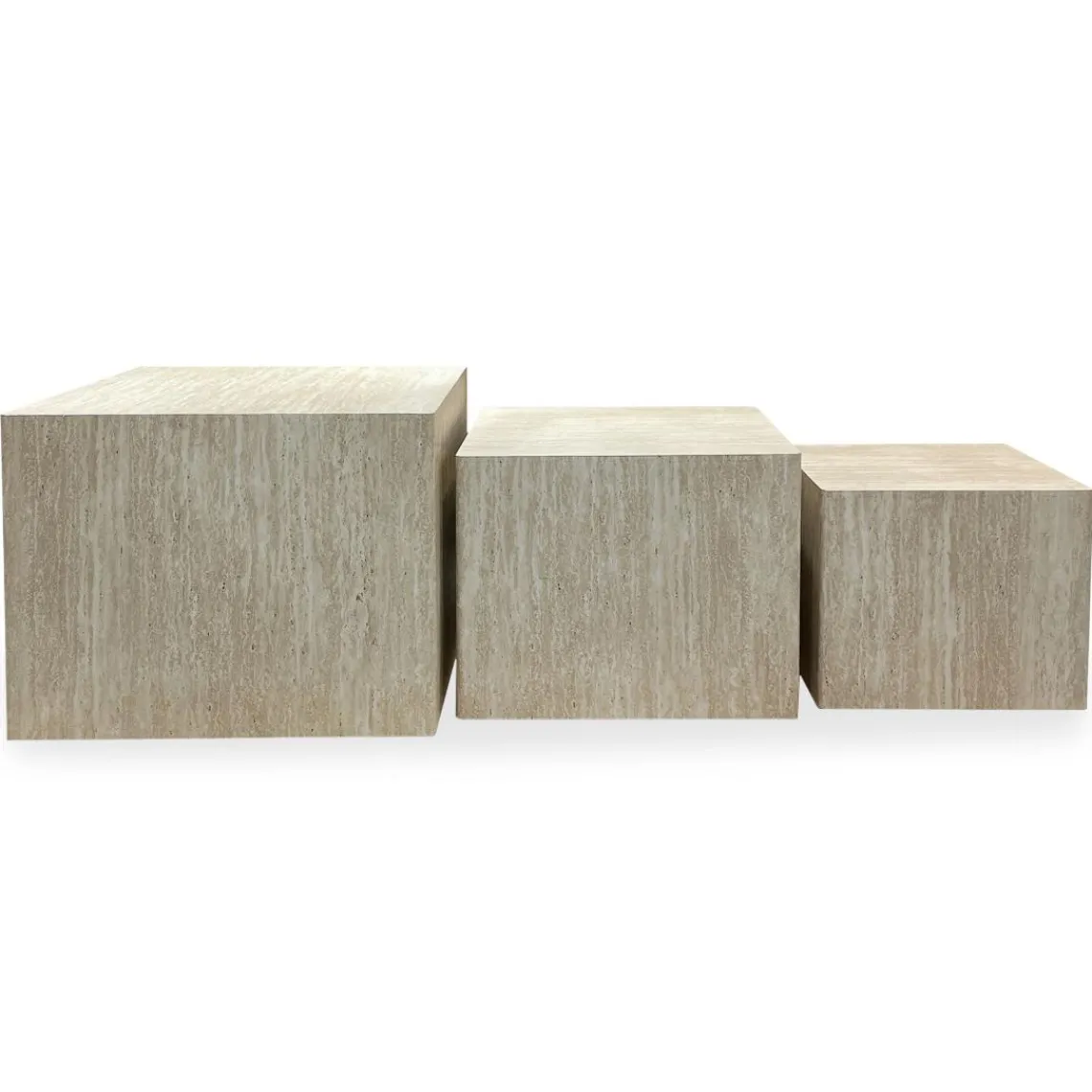 3S. x Home Lot de 3 tables basses Balkor Effet Travertin Beige Online