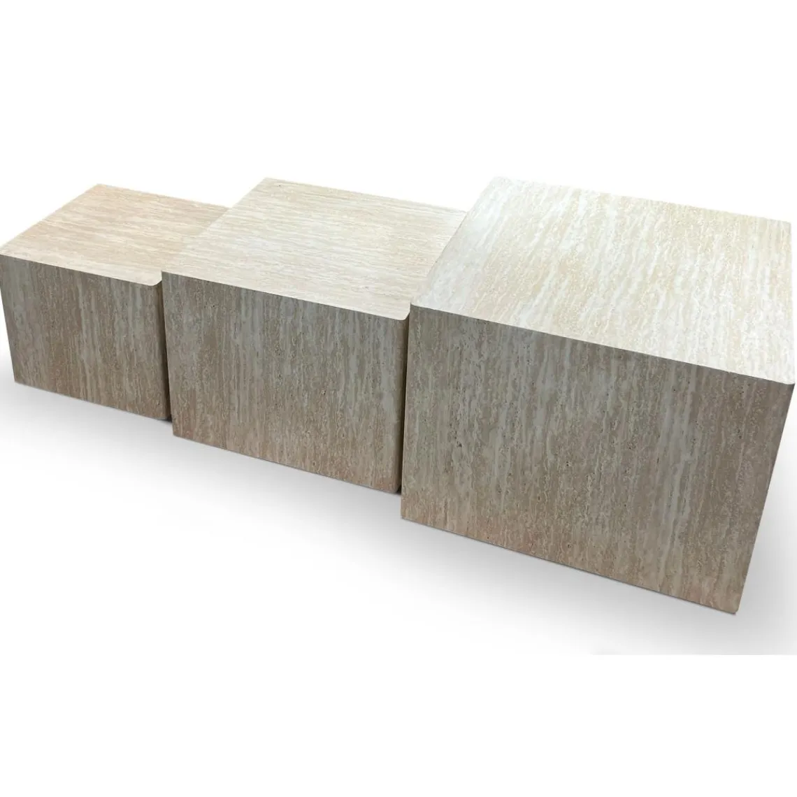 3S. x Home Lot de 3 tables basses Balkor Effet Travertin Beige Online