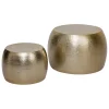 3S. x Home Lot de 2 tables basses Issam Métal doré Sale