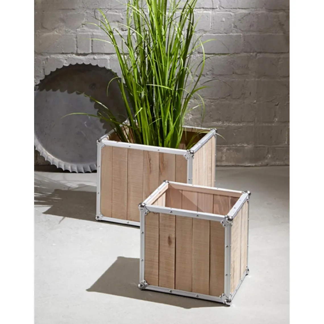 3S. x Home lot de 2 tables d'appoint caisses Discount