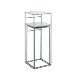 3S. x Home Lot de 2 tables d'appoint en métal gris Discount