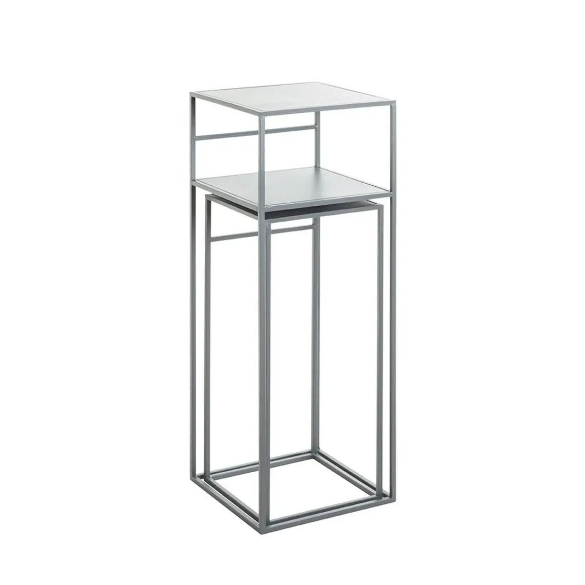 3S. x Home Lot de 2 tables d'appoint en métal gris Discount