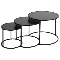 3S. x Home Lot de 3 tables d'appoint Noan noir Discount