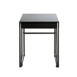 3S. x Home Lot de 2 tables d'appoint noir New