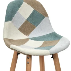 3S. x Home Lot de 2 Tabourets De Bar Patchwork Clair Bleu Sale