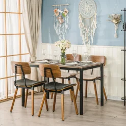 3S. x Home Lot de chaises VICTORIA design scandinave noir