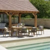 Macabane Lot n°4 Salon de jardin acacia vert sapin 6 personnes CELESTIN Sale