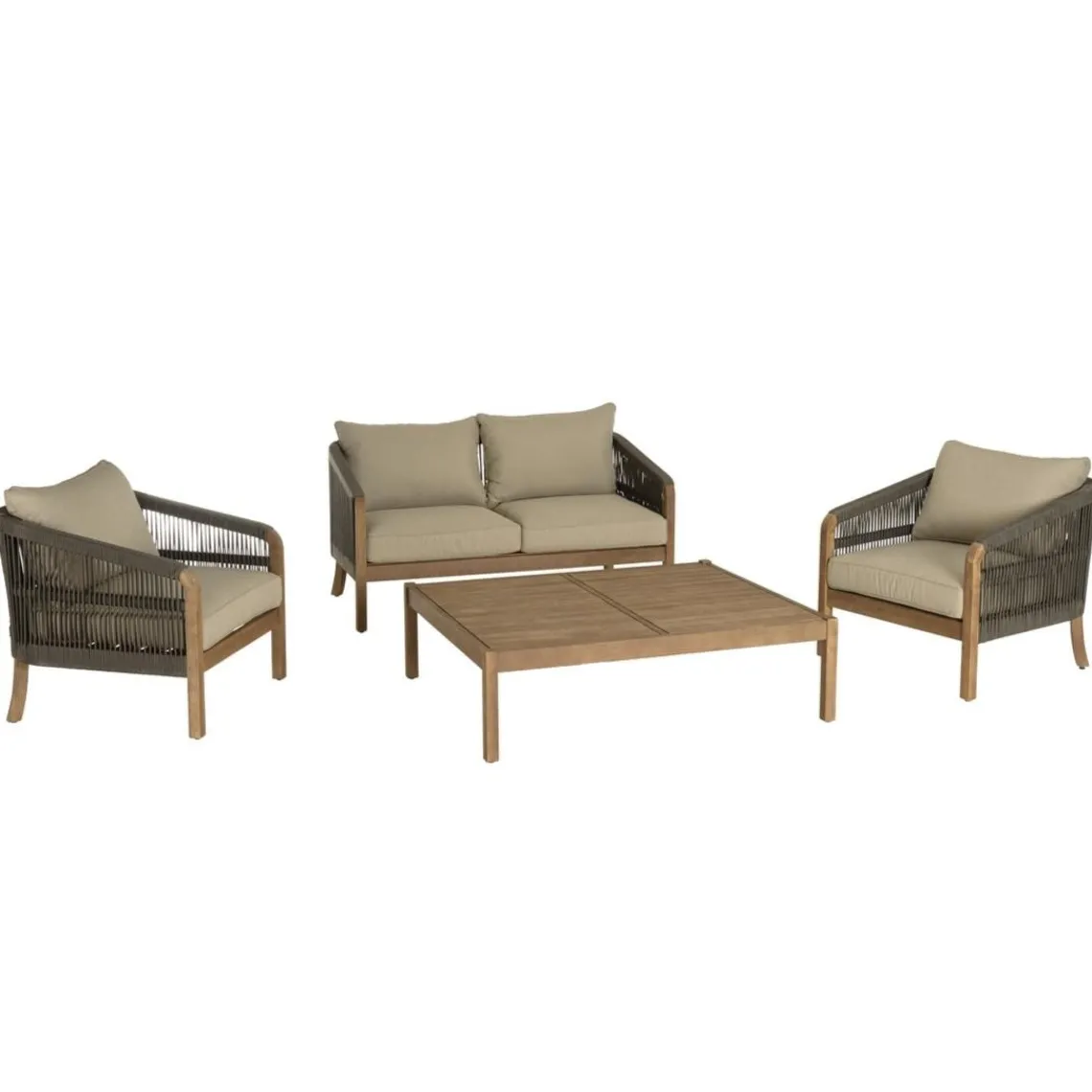 Macabane Lot n°2 Salon de jardin acacia vert sapin CELESTIN Best