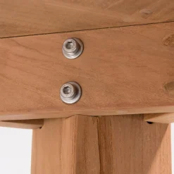 Macabane Lot n°166 Salon de jardin en teck et textilène 8/10 personnes