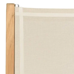 Macabane Lot n°155 Salon de jardin en teck et textilène 8/10 personnes