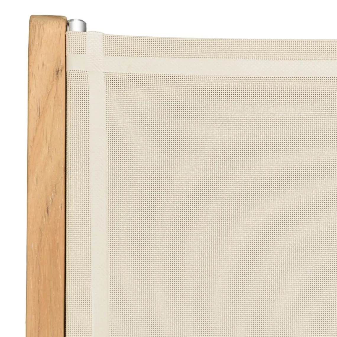 Macabane Lot n°155 Salon de jardin en teck et textilène 8/10 personnes