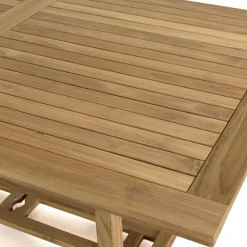 Macabane Lot n°157 Salon de jardin en teck et textilène 8/10 personnes Clearance