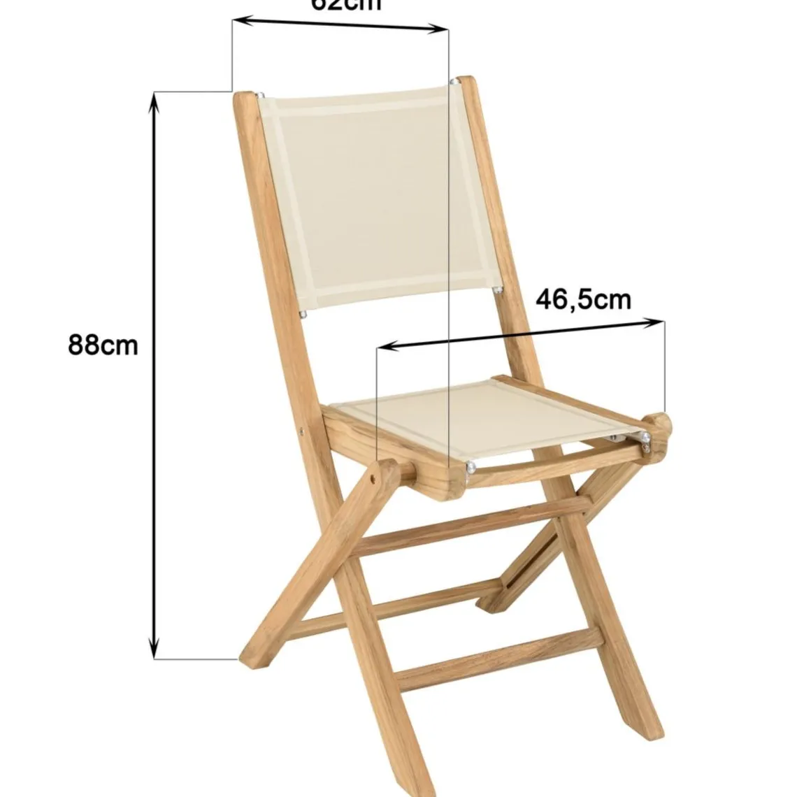 Macabane Lot n°160 Salon de jardin en teck et textilène 10/12 personnes Discount