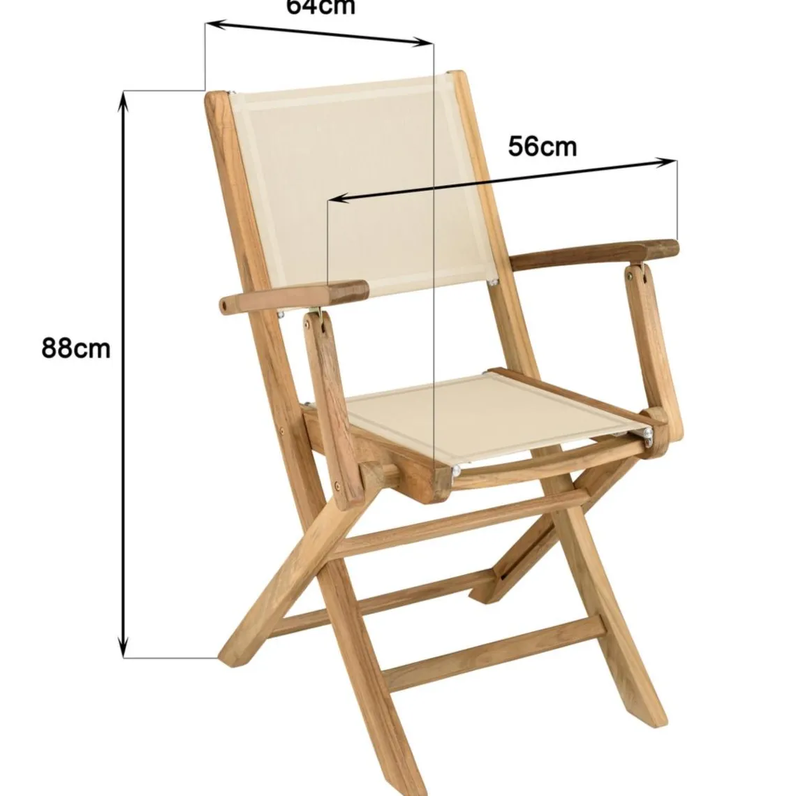 Macabane Lot n°160 Salon de jardin en teck et textilène 10/12 personnes Discount