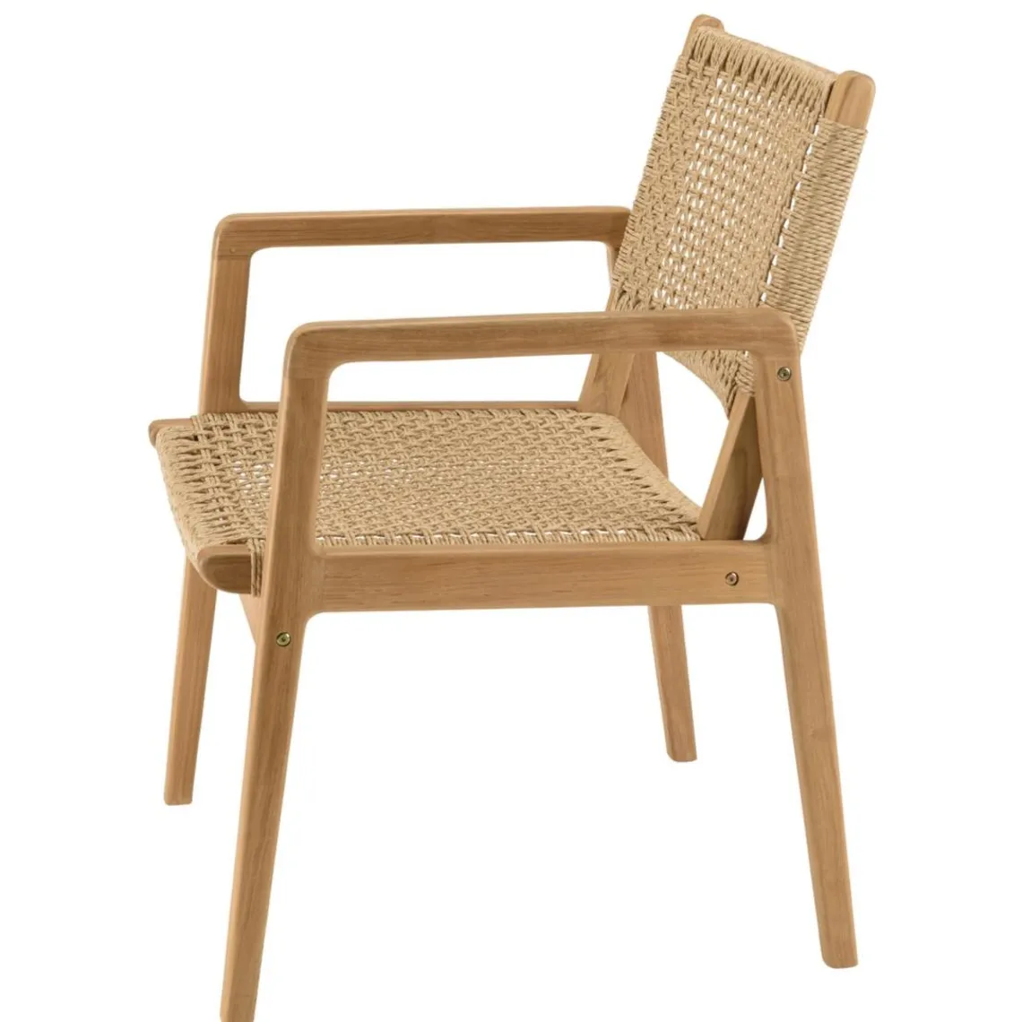 Macabane Lot n°29 Salon de jardin teck recyclé rotin synthétique 4 personnes VALERIA New