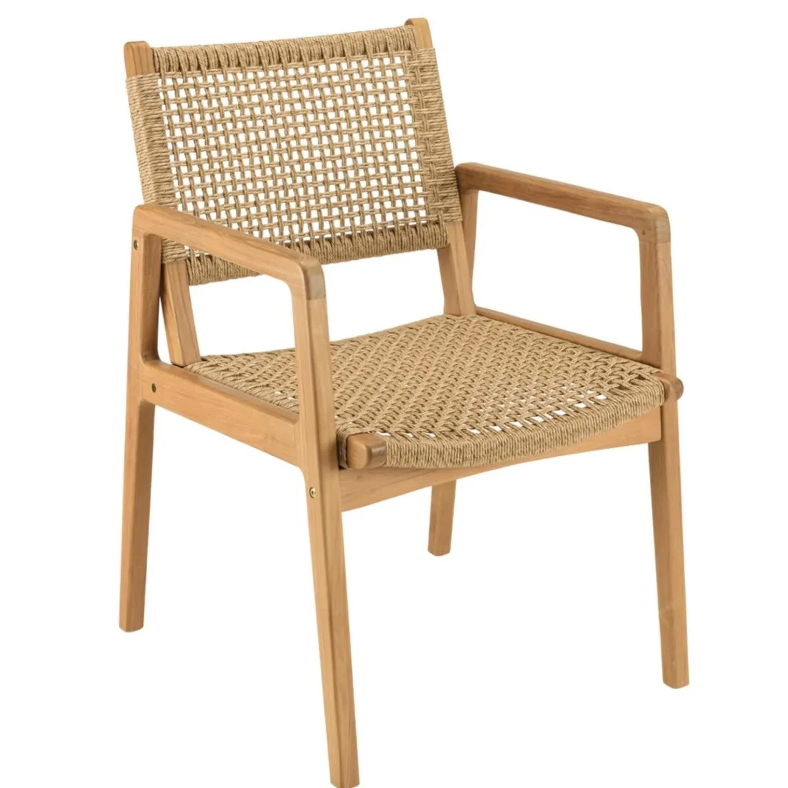 Macabane Lot n°29 Salon de jardin teck recyclé rotin synthétique 4 personnes VALERIA New