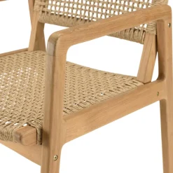 Macabane Lot n°29 Salon de jardin teck recyclé rotin synthétique 4 personnes VALERIA New