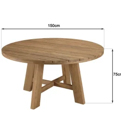 Macabane Lot n°26 Salon de jardin teck recyclé rotin synthétique 6 personnes VALERIA Outlet