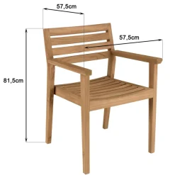 Macabane Lot n°5 Salon de jardin teck recyclé et teck 8/10 personnes KALLY Outlet