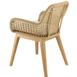 Macabane Lot n°31 Salon de jardin teck recyclé rotin synthétique 4 personnes VALERIA Online