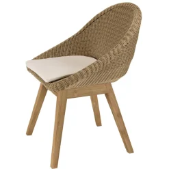 Macabane Lot n°20 Salon de jardin teck recyclé et rotin synthétique KALLY Online