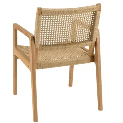 Macabane Lot n°21 Salon de jardin teck recyclé rotin synthétique 4 personnes VALERIA Clearance