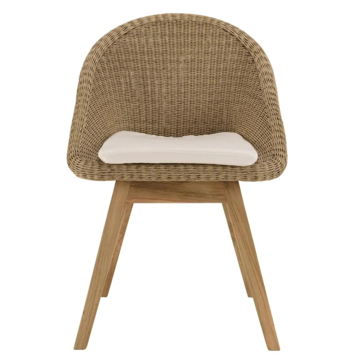 Macabane Lot n°27 Salon de jardin teck recyclé et rotin synthétique KALLY