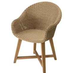 Macabane Lot n°17 Salon de jardin teck recyclé et rotin synthétique KALLY Discount