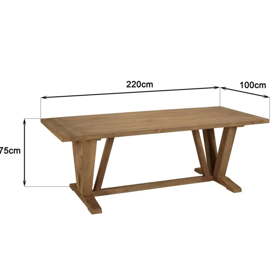 Macabane Lot n°14 Salon de jardin teck recyclé rotin synthétique 6 personnes VALERIA Discount
