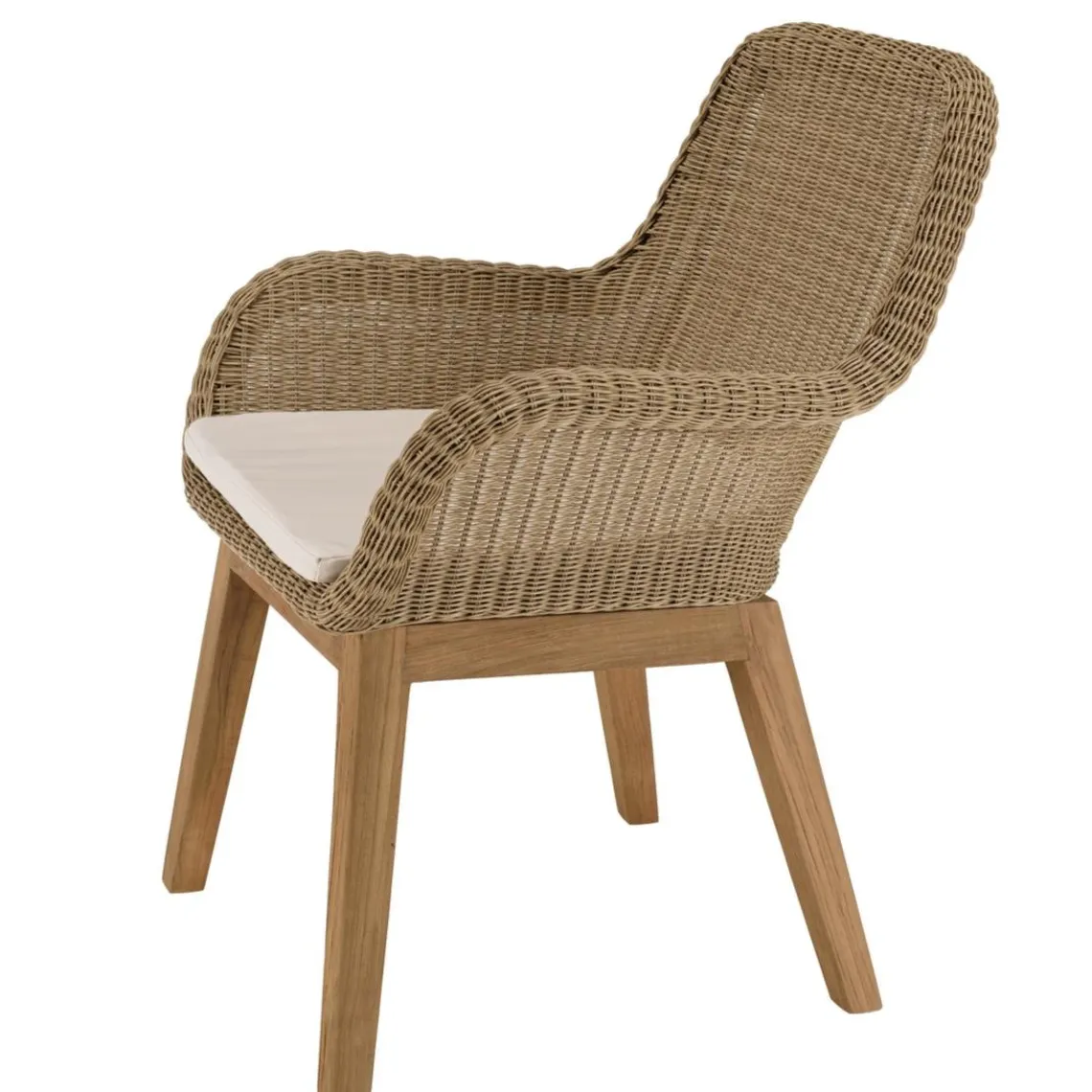 Macabane Lot n°11 Salon de jardin teck recyclé rotin synthétique 8/10 personnes KALLY Clearance