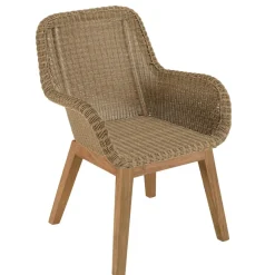 Macabane Lot n°11 Salon de jardin teck recyclé rotin synthétique 8/10 personnes KALLY Clearance