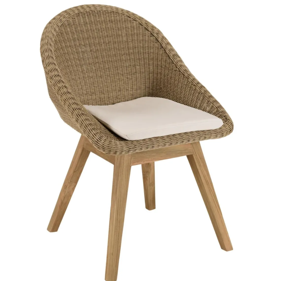 Macabane Lot n°16 Salon de jardin teck recyclé et rotin synthétique KALLY Best