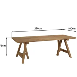 Macabane Lot n°22 Salon de jardin teck recyclé et rotin synthétique KALLY Hot