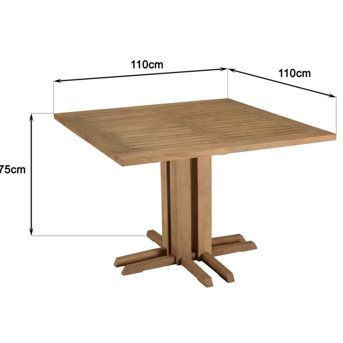 Macabane Lot n°19 Salon de jardin teck recyclé rotin synthétique 4 personnes VALERIA New