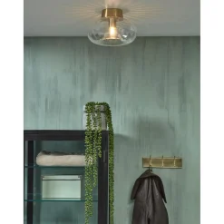 It s About Romi Luminaire de Plafond en Verre Brussells Rond Transparent Doré Sale