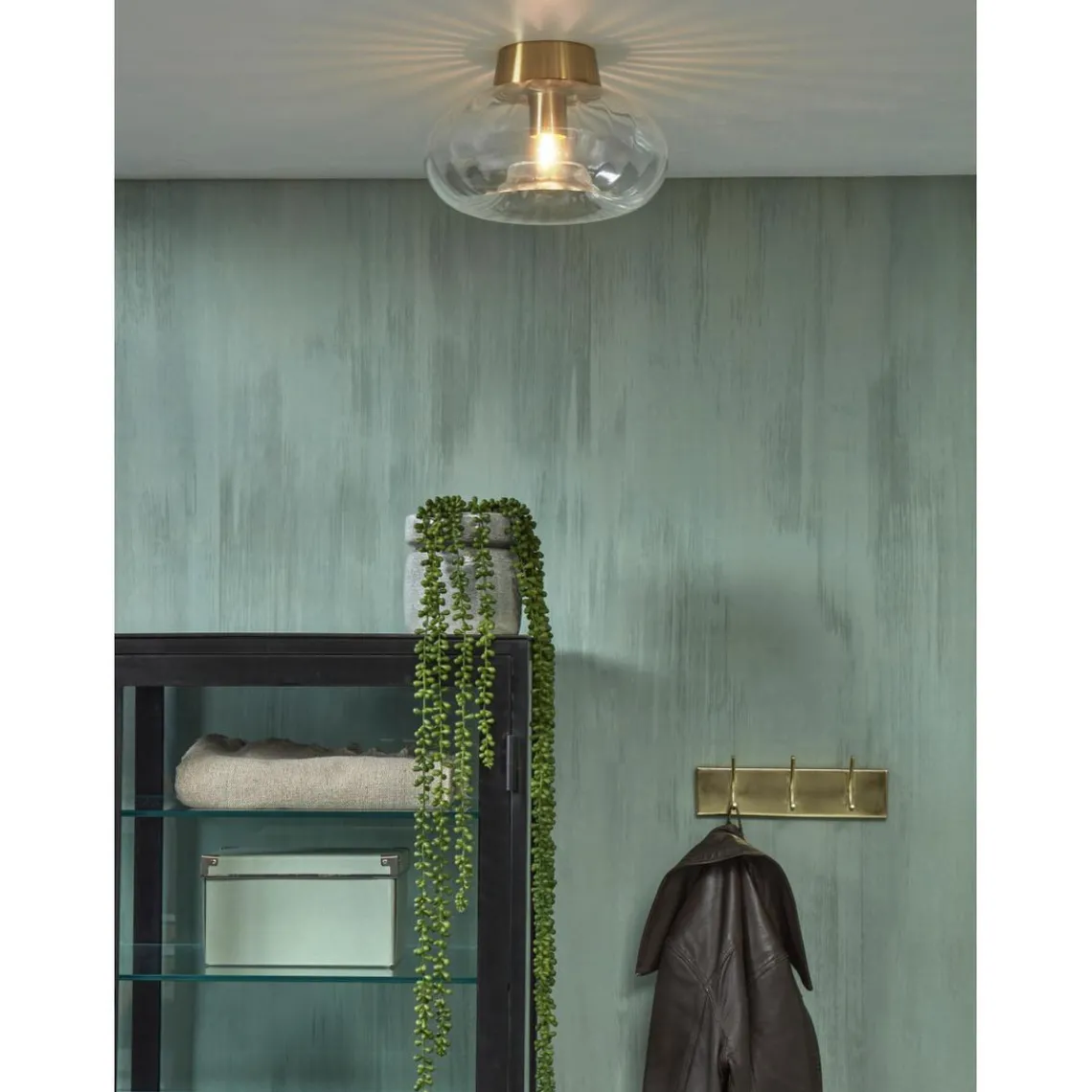 It s About Romi Luminaire de Plafond en Verre Brussells Rond Transparent Doré Sale