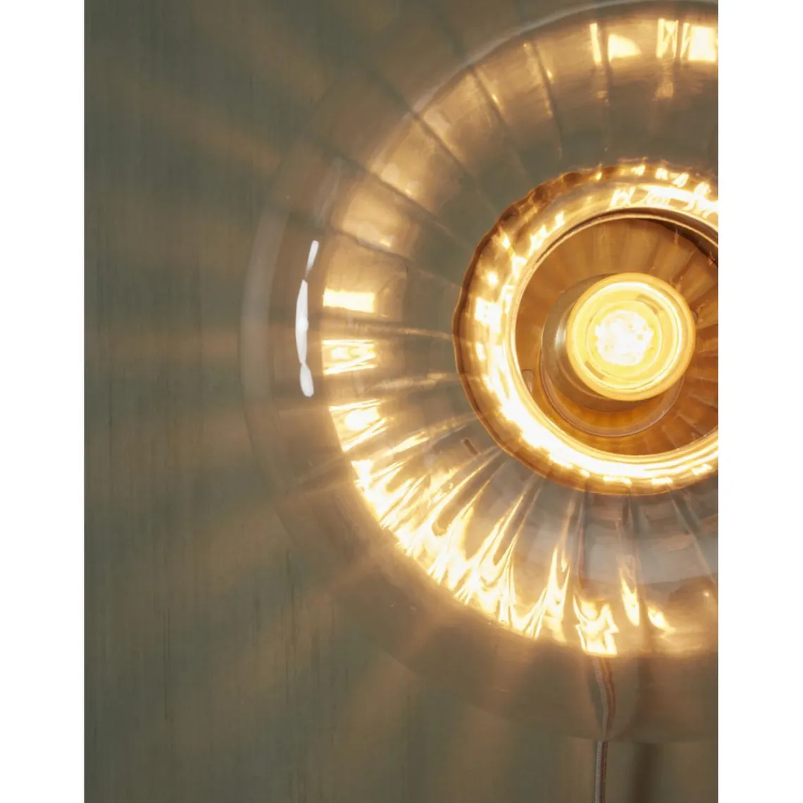 It s About Romi Luminaire de Plafond en Verre Brussells Rond Transparent Doré Sale