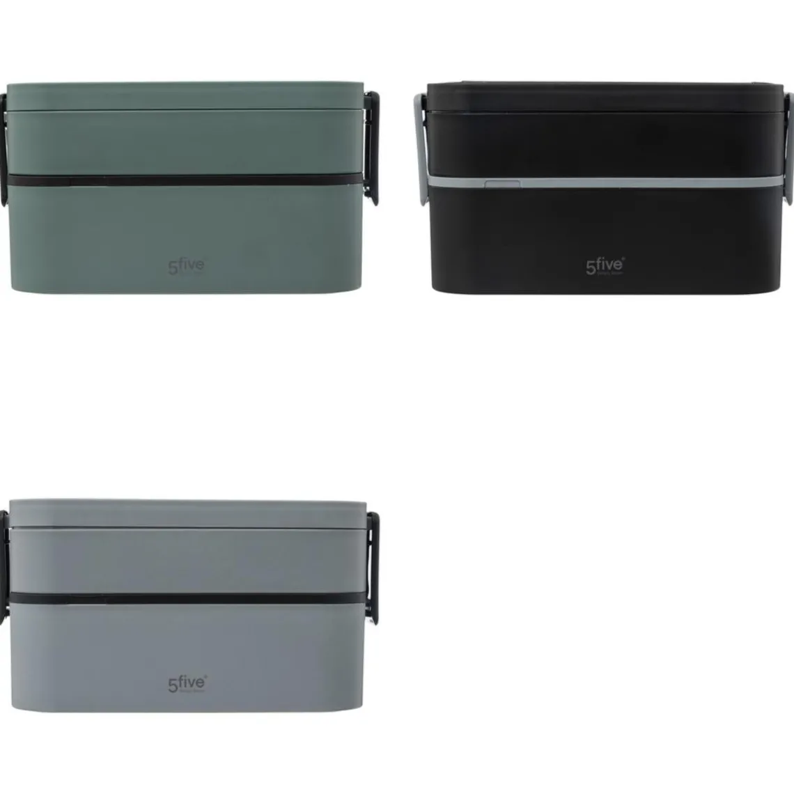 3S. x Home Lunch box double compartiments avec couverts - vert Best