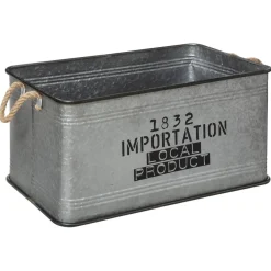 3S. x Home Malle Métal Bois Zinc x 3 New