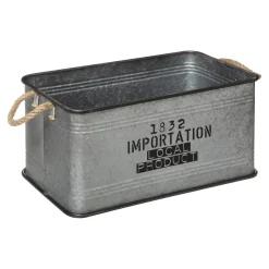 3S. x Home Malle Métal Bois Zinc x 3 New