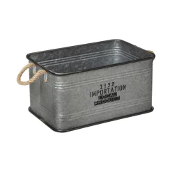 3S. x Home Malle Métal Bois Zinc x 3 New