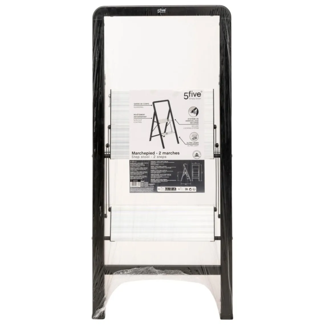 3S. x Home Marchepied en aluminium gris 2 marches Clearance