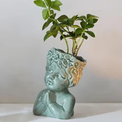 Becquet MARMOT CACHE POT VERT VISAGE ENFANT Online