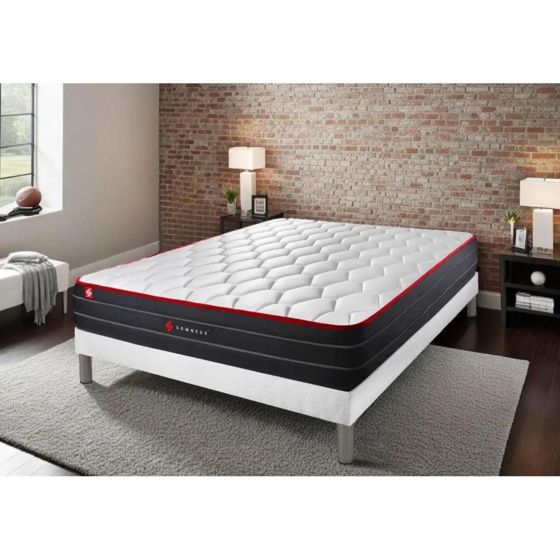 Somness Matelas BOOST ressorts ensaches et memoire de forme